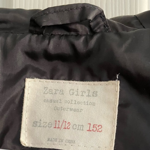 Zara kids 11/12 yrs old hight 152cm black mid to long jacket - Adult XXS - Picture 6 of 9